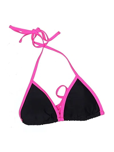 Pre-owned Unbranded Swimsuit Top Black Color Block Pattern Swimwear