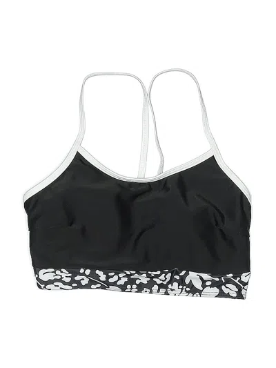 Pre-owned Unbranded Swimsuit Top Black Graphic Pattern Swimwear