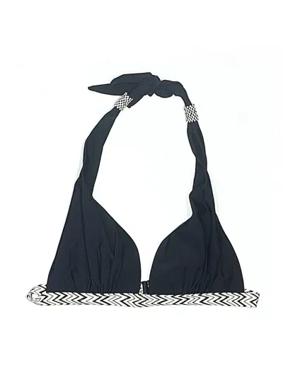 Pre-owned Unbranded Swimsuit Top Black Graphic Pattern Swimwear