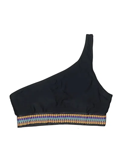 Pre-owned Unbranded Swimsuit Top Black Graphic Pattern Swimwear