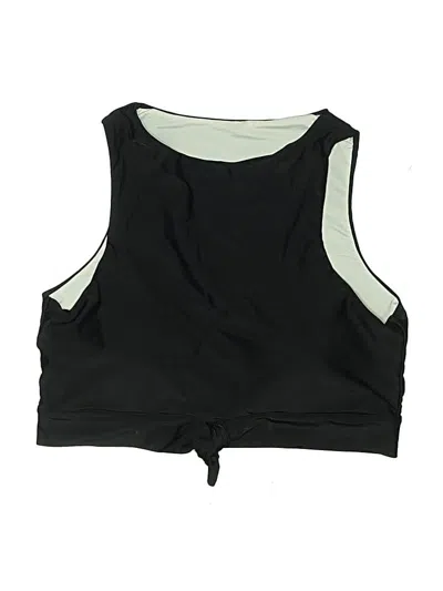 Pre-owned Unbranded Swimsuit Top Black High Neck Swimwear