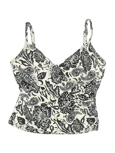 Pre-owned Unbranded Swimsuit Top Black Paisley Pattern Swimwear