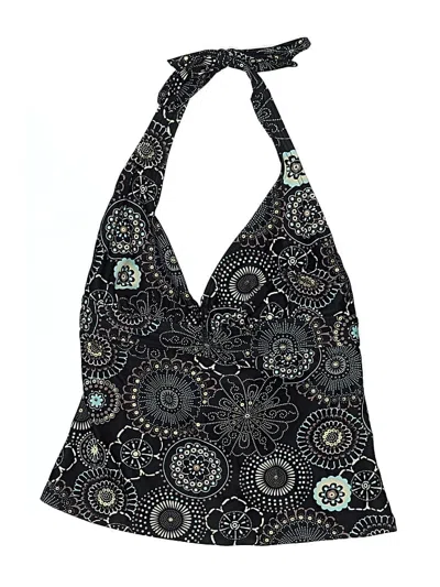 Pre-owned Unbranded Swimsuit Top Black Paisley Pattern Swimwear