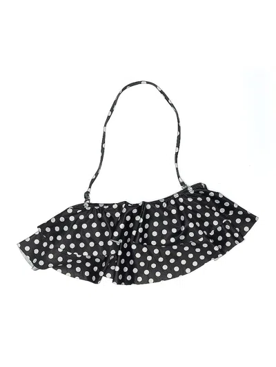 Pre-owned Unbranded Swimsuit Top Black Polka Dots Pattern Swimwear
