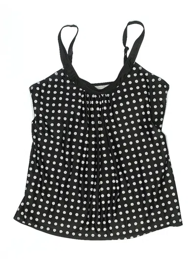 Pre-owned Unbranded Swimsuit Top Black Polka Dots Pattern Swimwear