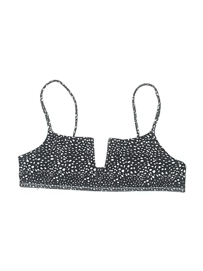 Pre-owned Unbranded Swimsuit Top Black Polka Dots Pattern Swimwear