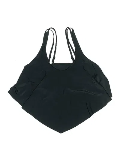 Pre-owned Unbranded Swimsuit Top Black Solid Pattern Swimwear