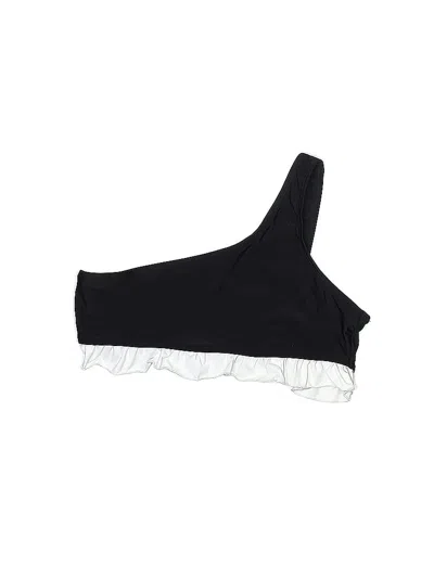 Pre-owned Unbranded Swimsuit Top Black Solid Pattern Swimwear