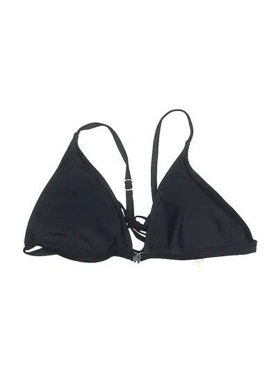 Pre-owned Unbranded Swimsuit Top Black Solid Pattern Swimwear