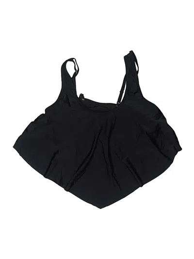 Pre-owned Unbranded Swimsuit Top Black Solid Pattern Swimwear
