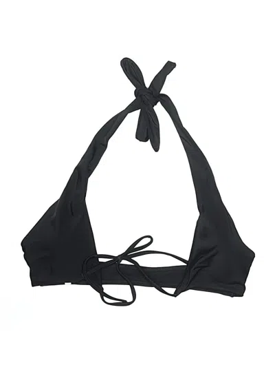 Pre-owned Unbranded Swimsuit Top Black Solid Pattern Swimwear