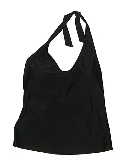 Pre-owned Unbranded Swimsuit Top Black Solid Pattern Swimwear