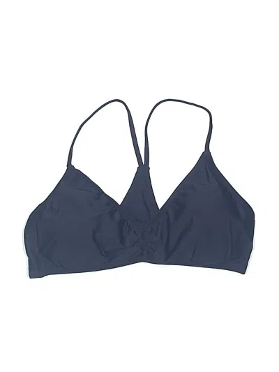 Pre-owned Unbranded Swimsuit Top Black Solid Pattern Swimwear