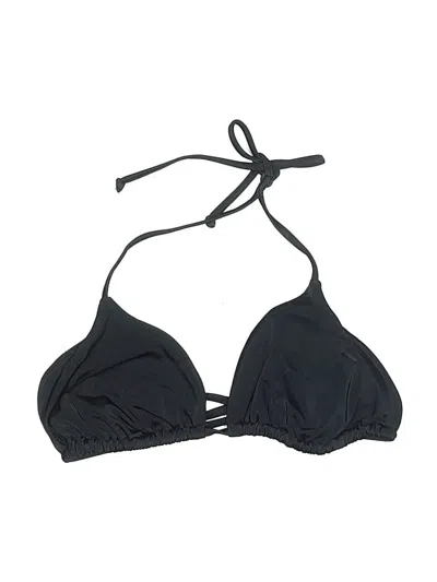 Pre-owned Unbranded Swimsuit Top Black Solid Pattern Swimwear