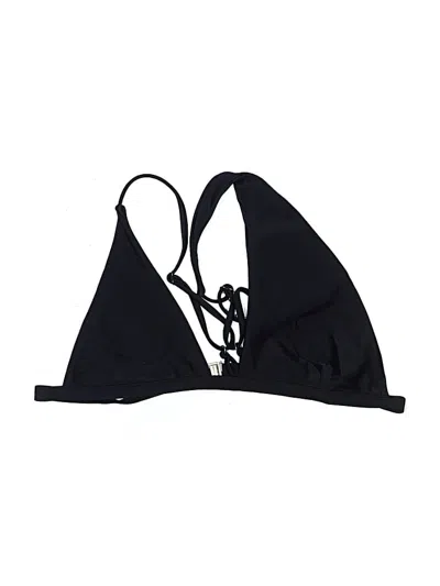 Pre-owned Unbranded Swimsuit Top Black Solid Pattern Swimwear