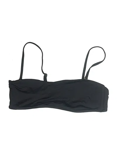 Pre-owned Unbranded Swimsuit Top Black Solid Pattern Swimwear