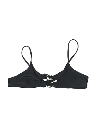 Pre-owned Unbranded Swimsuit Top Black Solid Pattern Swimwear