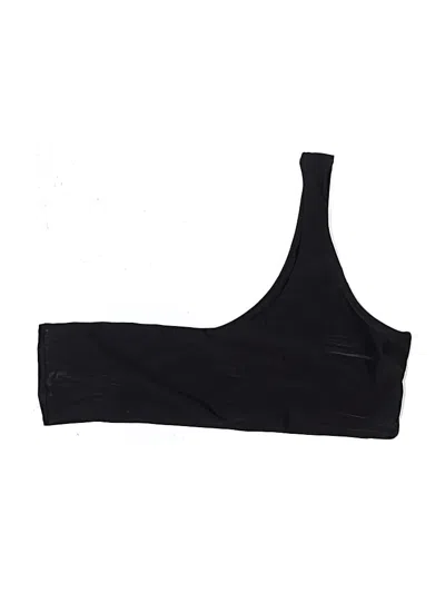 Pre-owned Unbranded Swimsuit Top Black Solid Pattern Swimwear