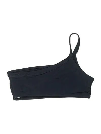 Pre-owned Unbranded Swimsuit Top Black Solid Pattern Swimwear