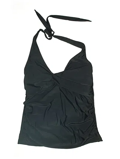 Pre-owned Unbranded Swimsuit Top Black Solid Pattern Swimwear