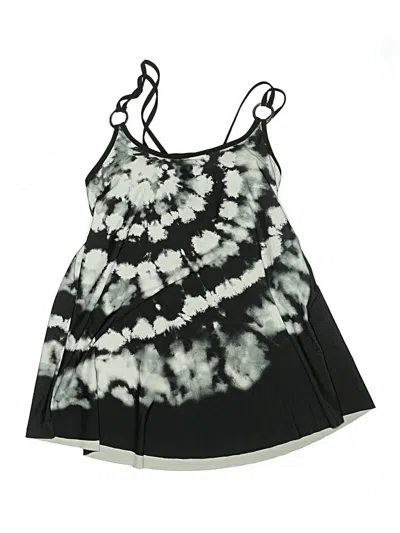 Pre-owned Unbranded Swimsuit Top Black Tie-dye Pattern Swimwear