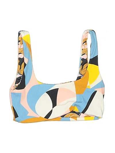 Pre-owned Unbranded Swimsuit Top Blue Graphic Pattern Swimwear