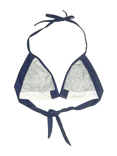 Pre-owned Unbranded Swimsuit Top Blue Graphic Pattern Swimwear