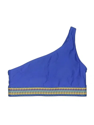 Pre-owned Unbranded Swimsuit Top Blue Graphic Pattern Swimwear