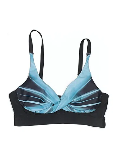 Pre-owned Unbranded Swimsuit Top Blue Graphic Pattern Swimwear