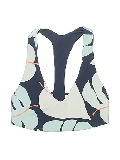 Pre-owned Unbranded Swimsuit Top Blue Graphic Pattern Swimwear