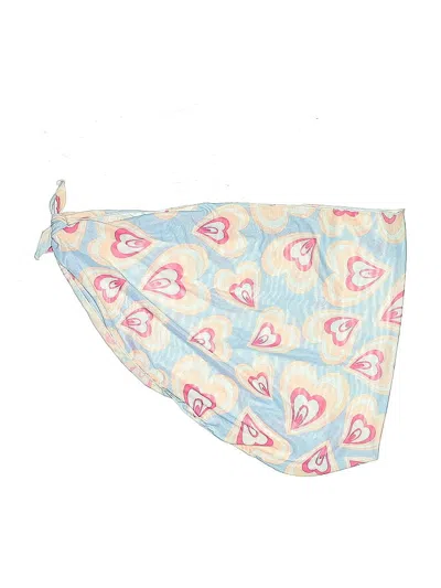 Pre-owned Unbranded Swimsuit Top Blue Hearts Pattern Swimwear