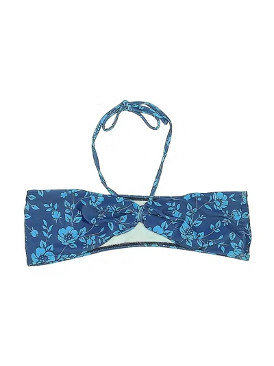 Pre-owned Unbranded Swimsuit Top Blue Paisley Pattern Swimwear
