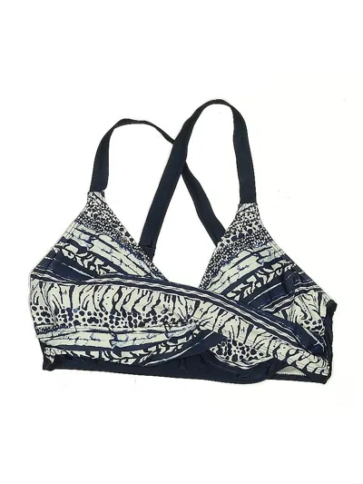 Pre-owned Unbranded Swimsuit Top Blue Paisley Pattern Swimwear