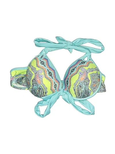 Pre-owned Unbranded Swimsuit Top Blue Paisley Pattern Swimwear