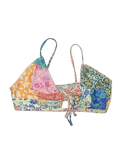 Pre-owned Unbranded Swimsuit Top Blue Paisley Pattern Swimwear