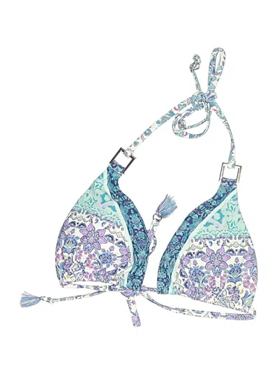 Pre-owned Unbranded Swimsuit Top Blue Paisley Pattern Swimwear