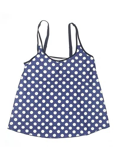 Pre-owned Unbranded Swimsuit Top Blue Polka Dots Pattern Swimwear