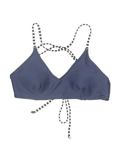 Pre-owned Unbranded Swimsuit Top Blue Polka Dots Pattern Swimwear