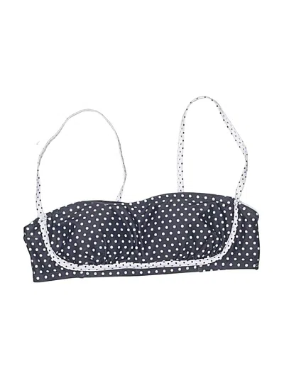 Pre-owned Unbranded Swimsuit Top Blue Polka Dots Pattern Swimwear