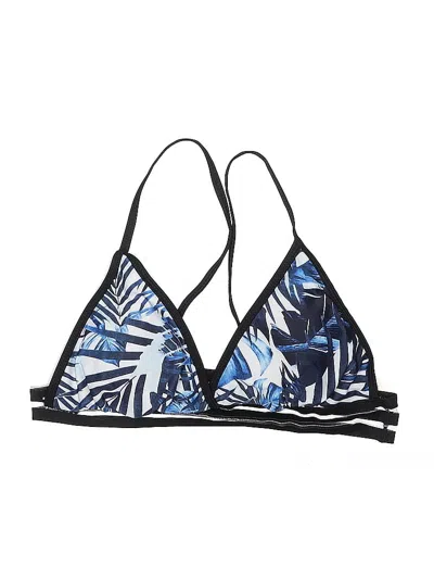 Pre-owned Unbranded Swimsuit Top Blue Print Pattern Swimwear