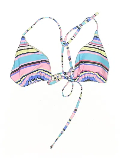 Pre-owned Unbranded Swimsuit Top Blue Print Pattern Swimwear