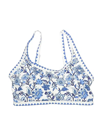 Pre-owned Unbranded Swimsuit Top Blue Print Pattern Swimwear