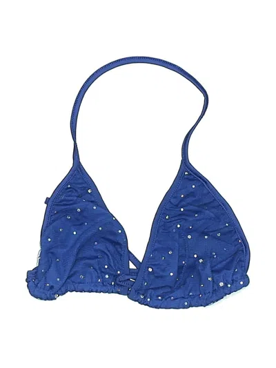 Pre-owned Unbranded Swimsuit Top Blue Stars Pattern Swimwear
