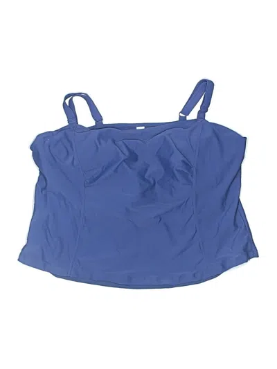 Pre-owned Unbranded Swimsuit Top Blue Strapless Neckline Swimwear