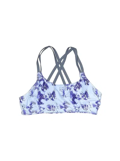 Pre-owned Unbranded Swimsuit Top Blue Tie-dye Pattern Swimwear