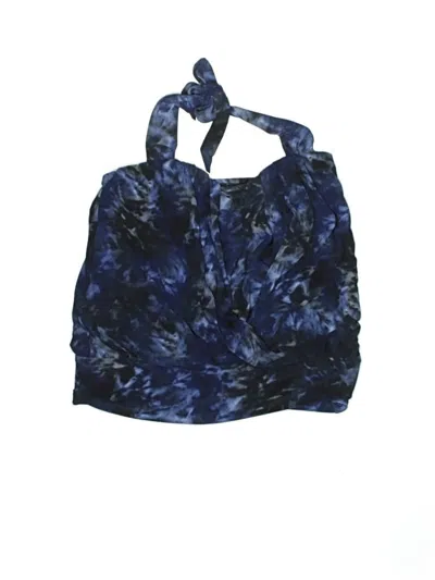 Pre-owned Unbranded Swimsuit Top Blue Tie-dye Pattern Swimwear
