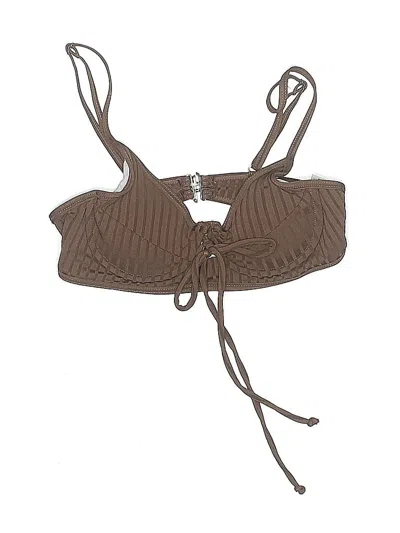 Pre-owned Unbranded Swimsuit Top Brown Swimwear