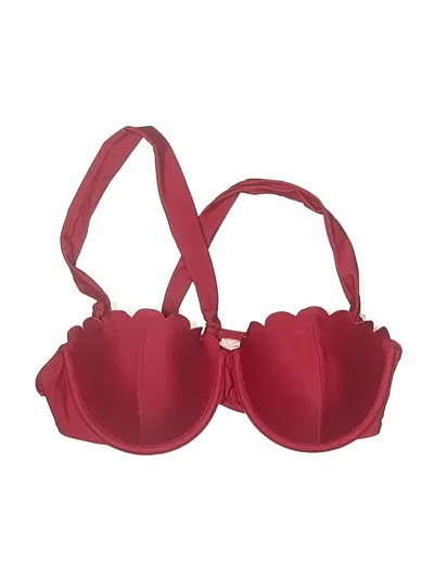 Pre-owned Unbranded Swimsuit Top Burgundy Swimwear