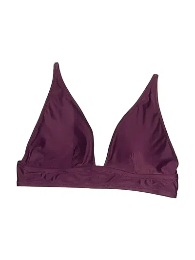 Pre-owned Unbranded Swimsuit Top Burgundy Swimwear
