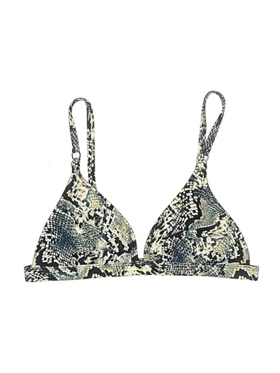 Pre-owned Unbranded Swimsuit Top Gold Paisley Pattern Swimwear